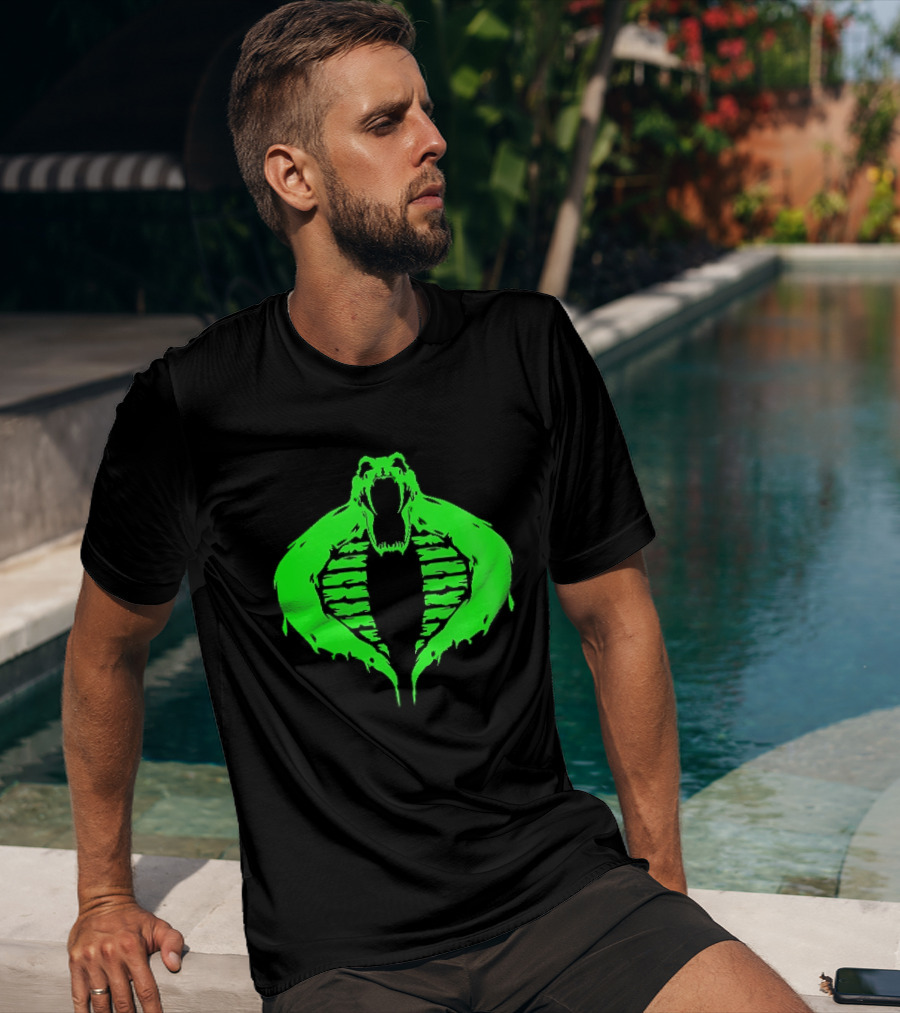 GI Joe Cobra Neon Green Distressed Snake T-Shirt