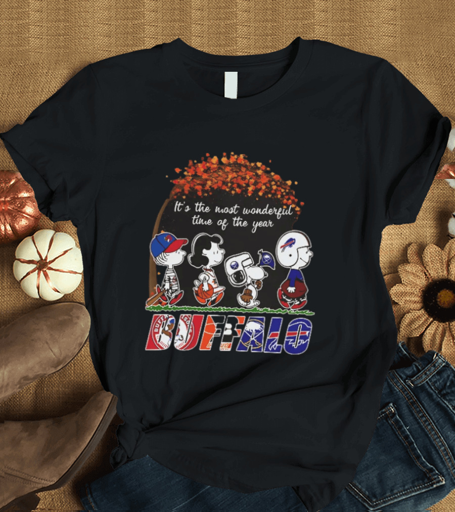 It's The Most Wonderful Time Of The Year Peanuts Buffalo Football Season T-Shirt