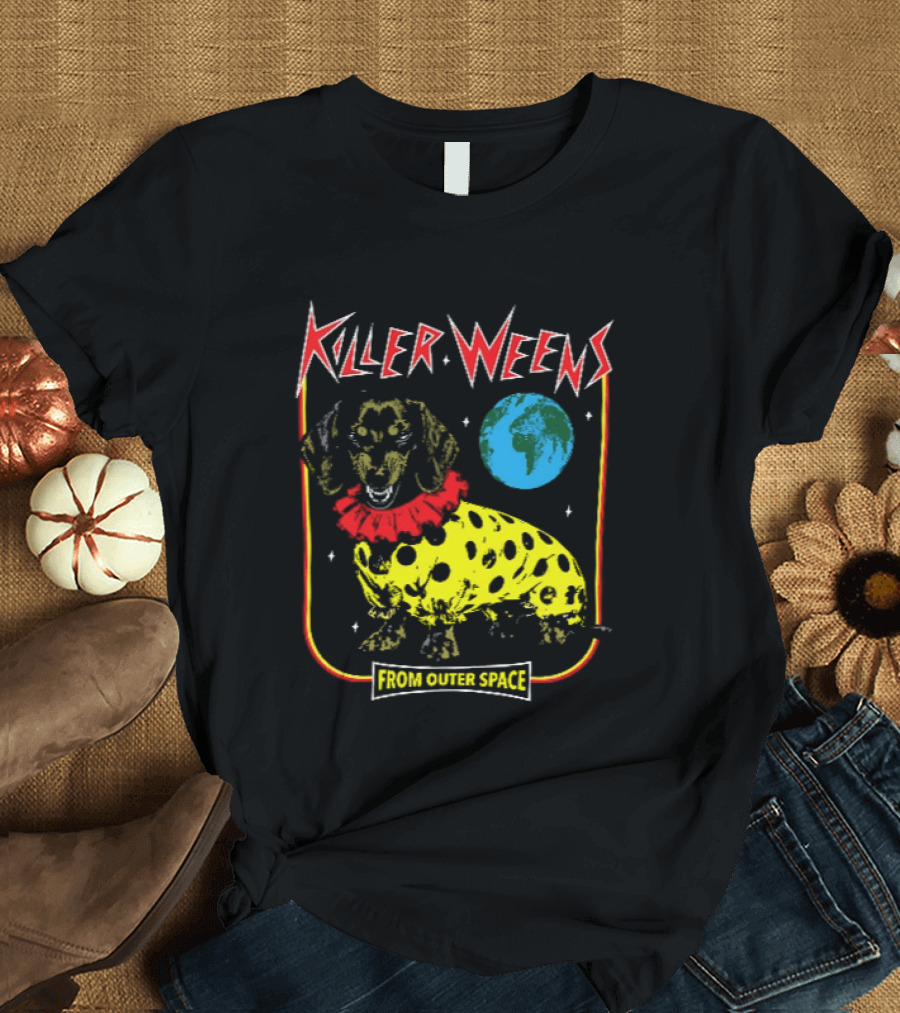 Killer Weens Dachshund Clown From Outer Space Earth T-Shirt