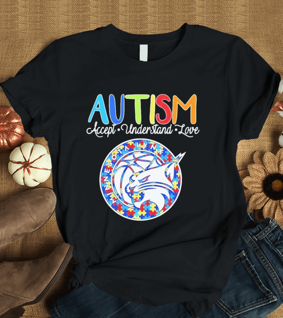 Minnesota Lynx Autism Accept Understand Love 2026 T-Shirt