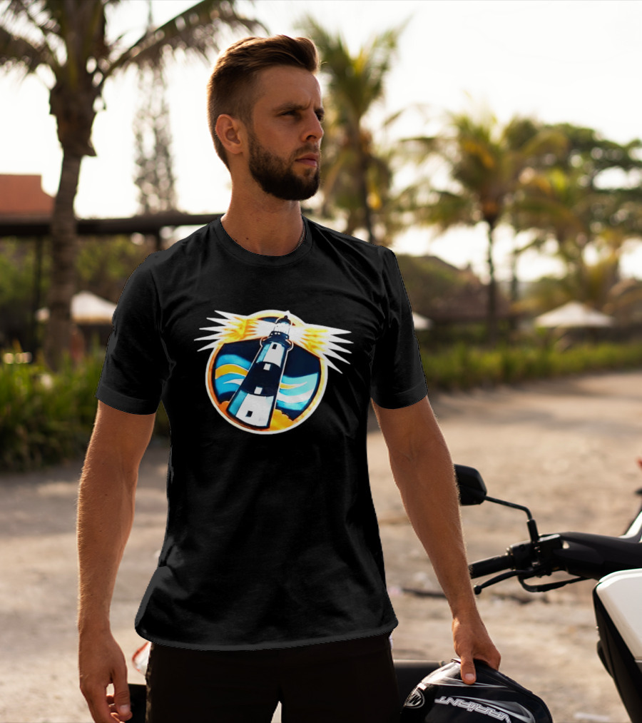 New York Islanders Navy Lighthouse буккаịt Sports Realistic Team Concept T-Shirt