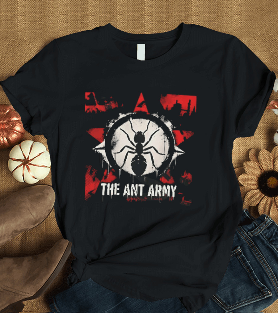 The Ant Army Red Star Grunge T-Shirt