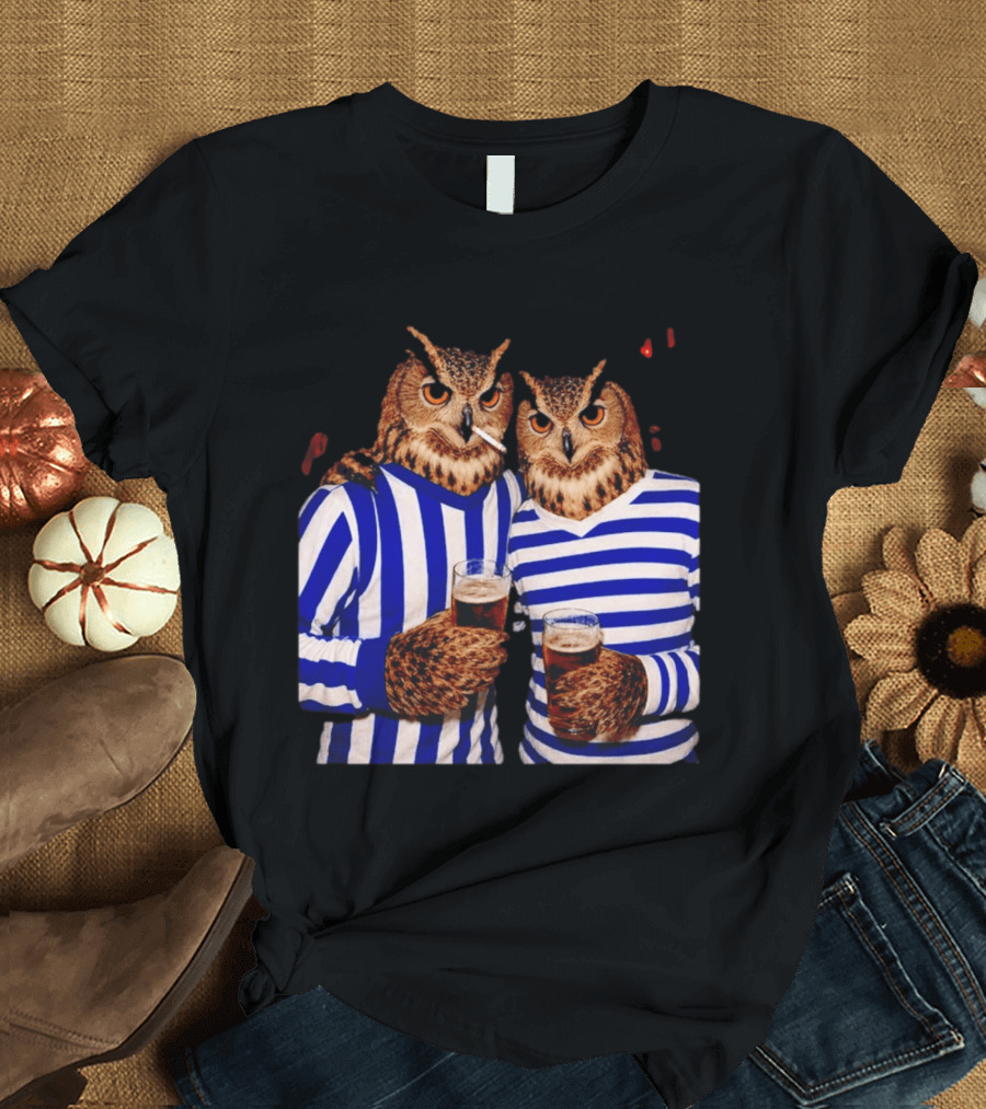 The Owls Night Out Classic Football Smoking Beer Party T-Shirt