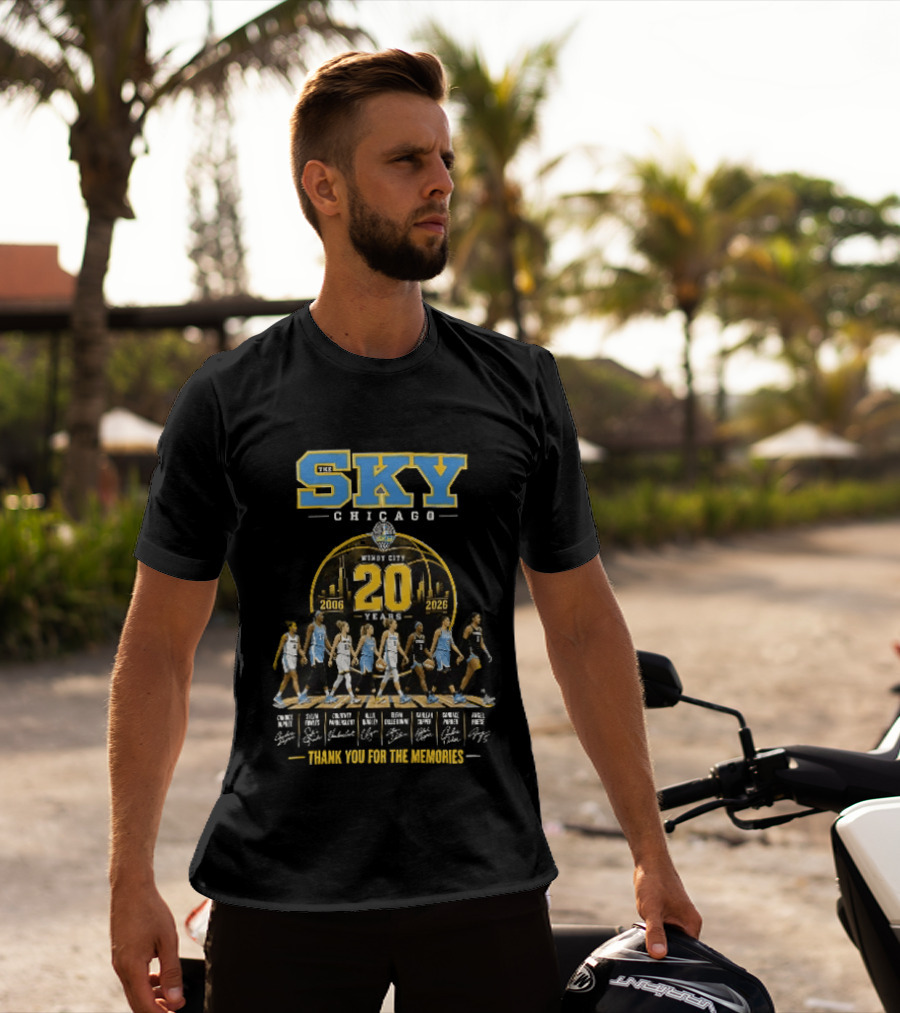 Chicago Sky Windy City 20 Years 2006 2026 Thank You For The Memories Players T-Shirt