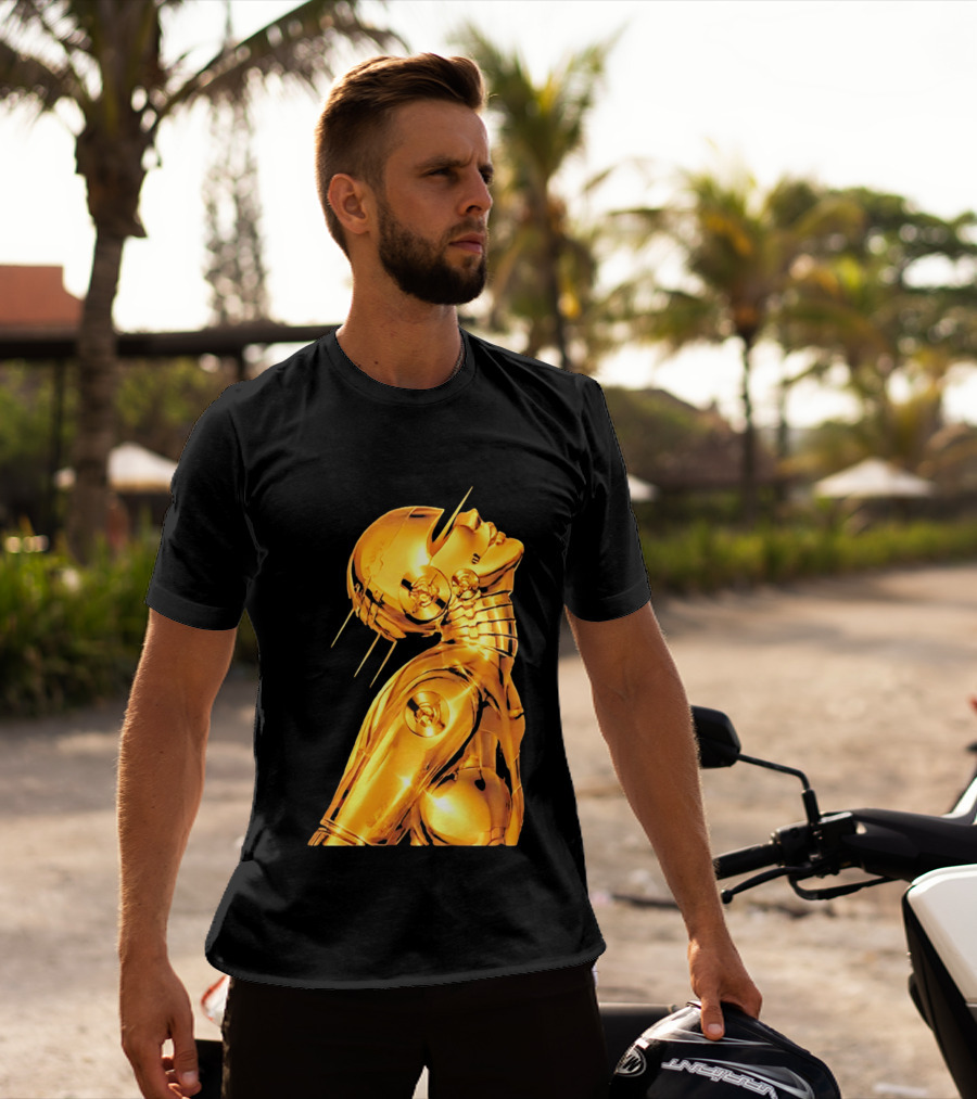 The Weeknd Echoes Of Silence Golden Futuristic Robot T-Shirt