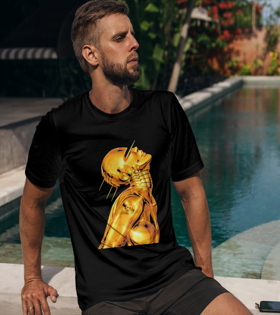 The Weeknd Echoes Of Silence Golden Futuristic Robot T-Shirt