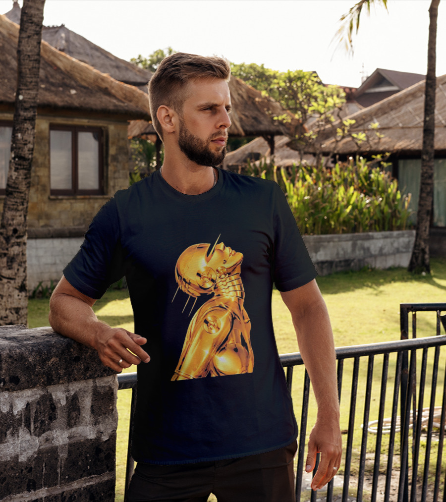 The Weeknd Echoes Of Silence Golden Futuristic Robot T-Shirt