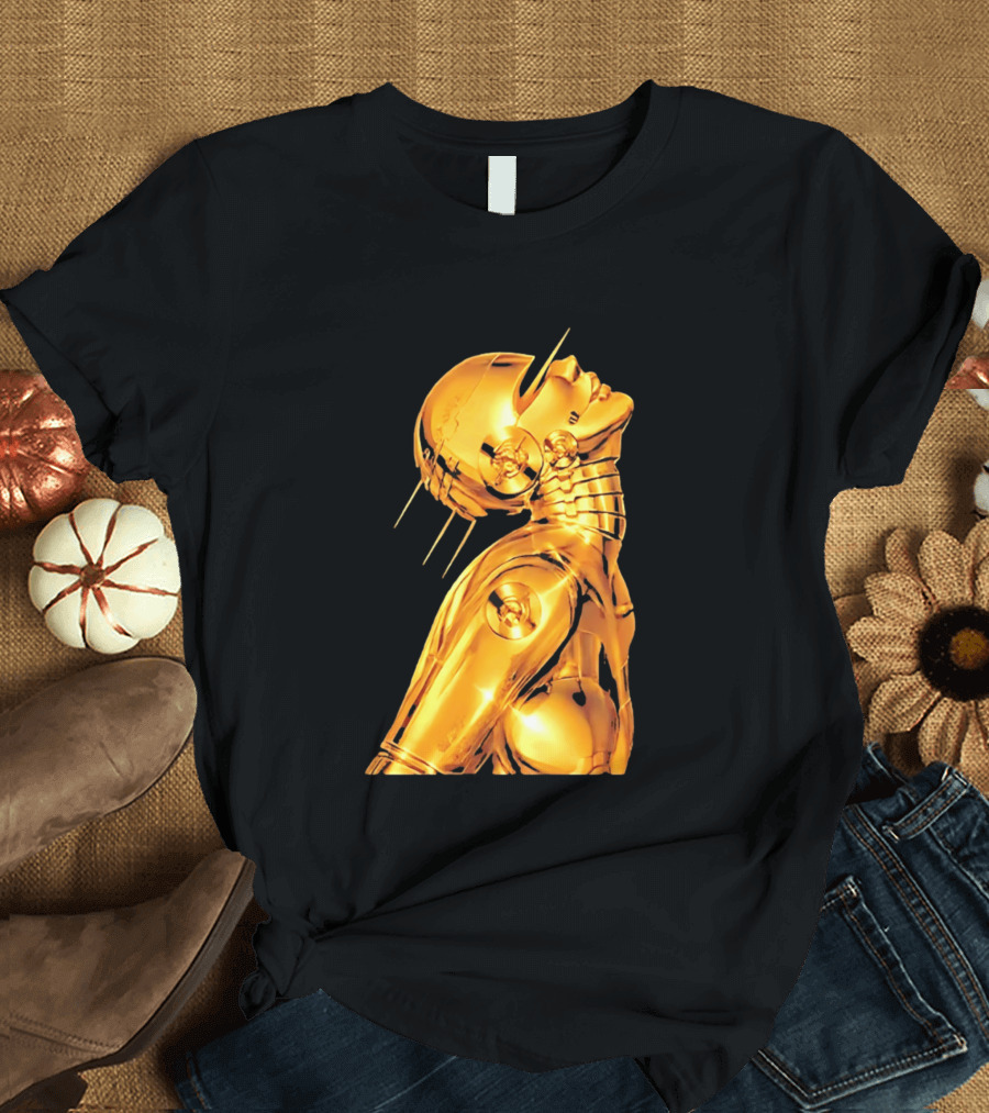 The Weeknd Echoes Of Silence Golden Futuristic Robot T-Shirt