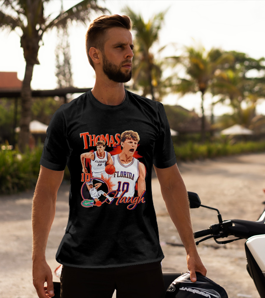 Thomas Haugh Florida Gators Basketball 10 NCAA Player T-Shirt