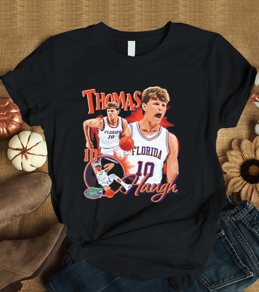 Thomas Haugh Florida Gators Basketball 10 NCAA Player T-Shirt