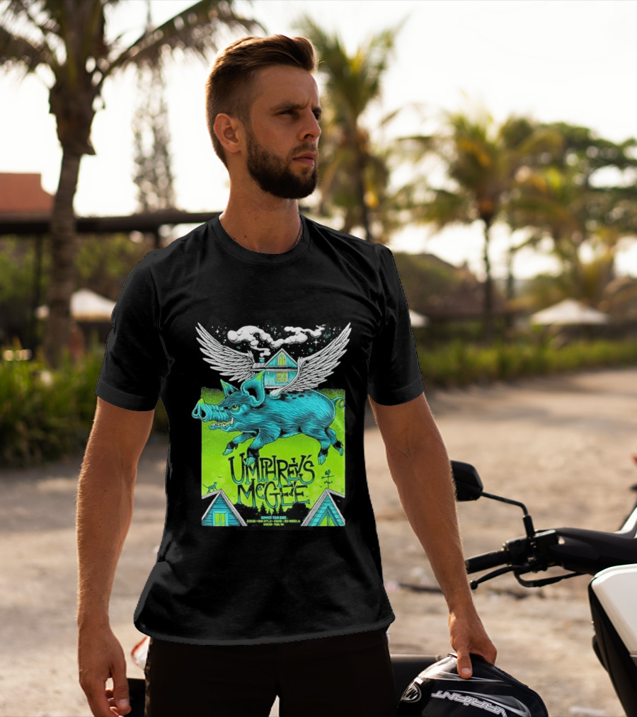 Umphrey's McGee Winged Pig Summer Tour 2026 Iowa City Des Moines Yuba T-Shirt