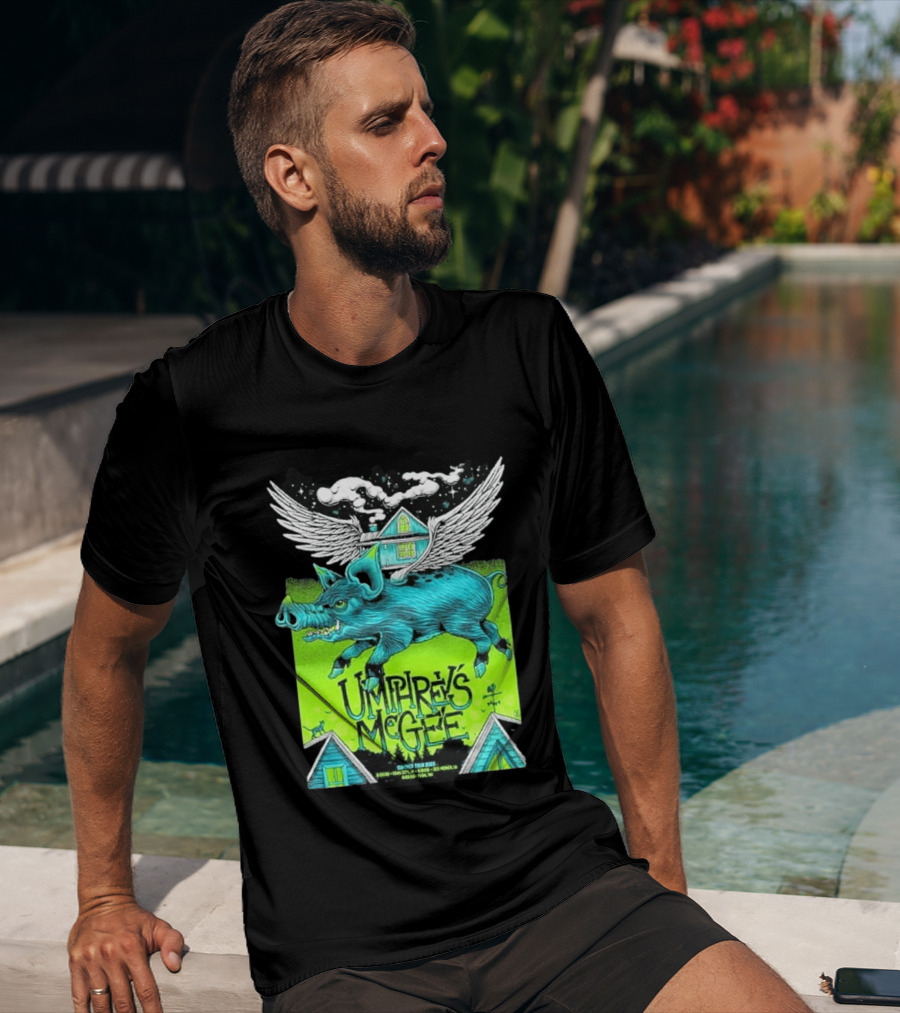 Umphrey's McGee Winged Pig Summer Tour 2026 Iowa City Des Moines Yuba T-Shirt