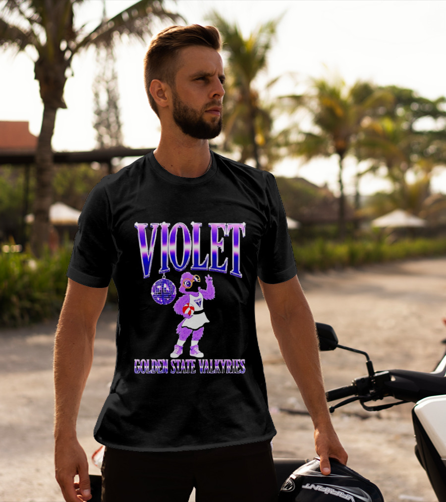 Violet Disco Golden State Valkyries Volleyball T-Shirt