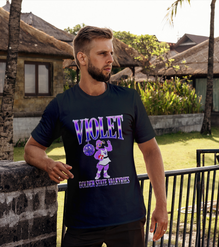Violet Disco Golden State Valkyries Volleyball T-Shirt
