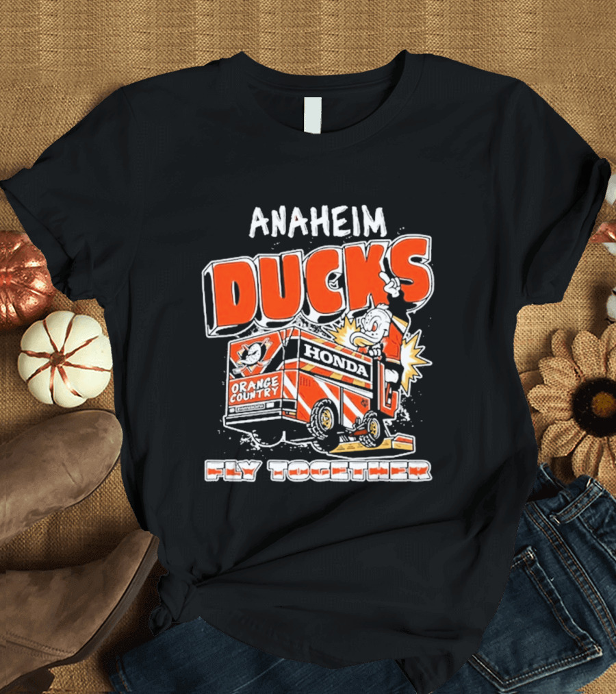 Anaheim Ducks Orange County Honda Fly Together T-Shirt