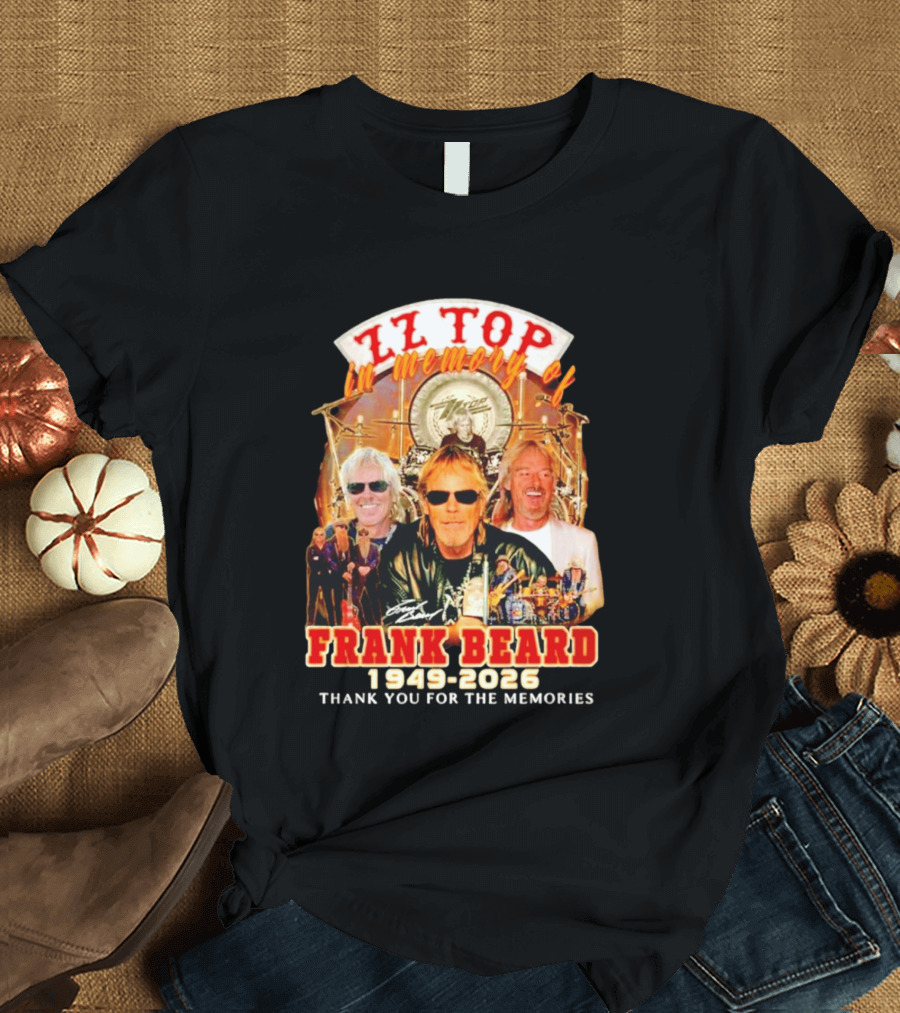 ZZ Top Frank Beard 1949 2026 In Memory Thank You For The Memories T-Shirt