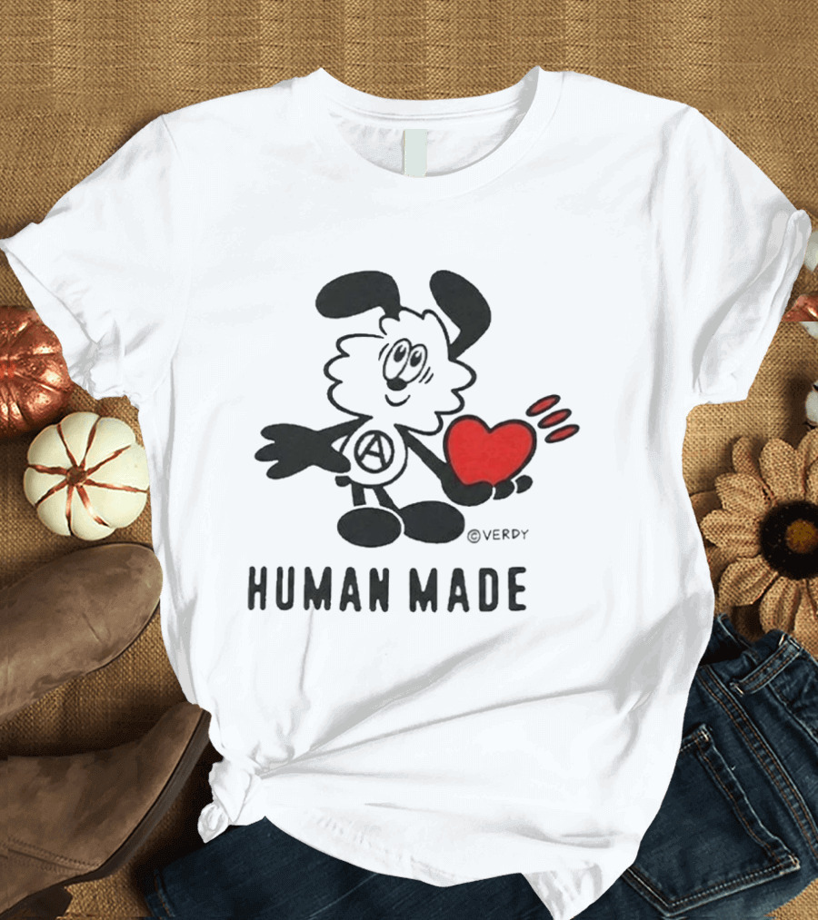 HUMAN MADE X VERDY BTS JHope Heart Character In Toronto T-Shirt