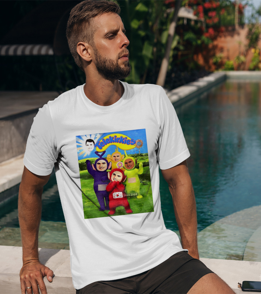 Charlie Kirk Telekirkies Meme Teletubbies Parody Face Swap T-Shirt