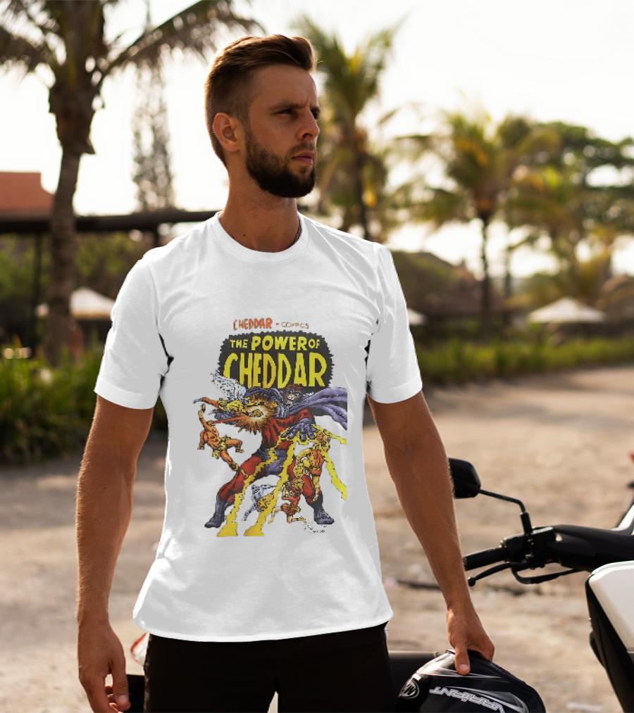 Cheddar Comics The Power Of Cheddar X Men Parody Superhero T-Shirt