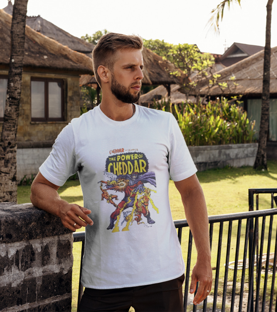 Cheddar Comics The Power Of Cheddar X Men Parody Superhero T-Shirt