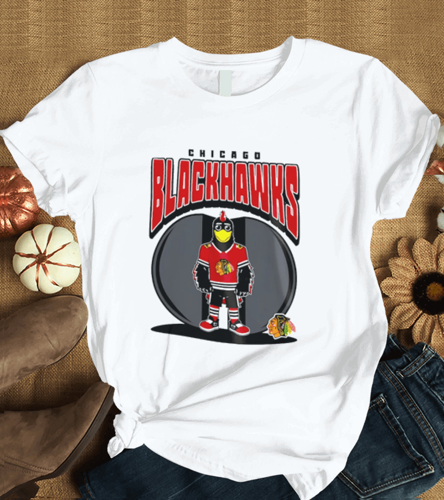 Chicago Blackhawks Mania NHL 2026 Mascot Hockey Fan Gear T-Shirt