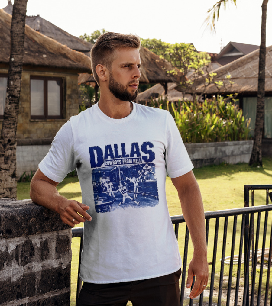 Dallas Cowboys From Hell Football Bar Scene T-Shirt