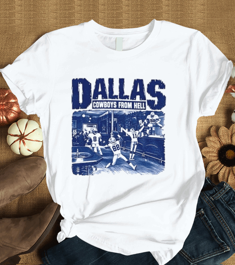 Dallas Cowboys From Hell Football Bar Scene T-Shirt
