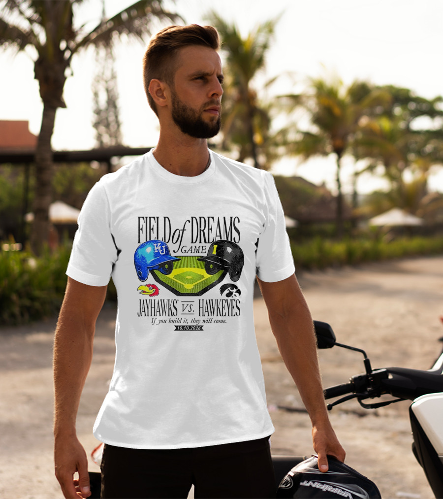Field Of Dreams Game Kansas Jayhawks Vs Iowa Hawkeyes 10.10.2026 T-Shirt