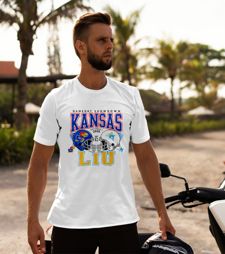 Kansas Vs LIU Gameday Showdown September 2026 T-Shirt