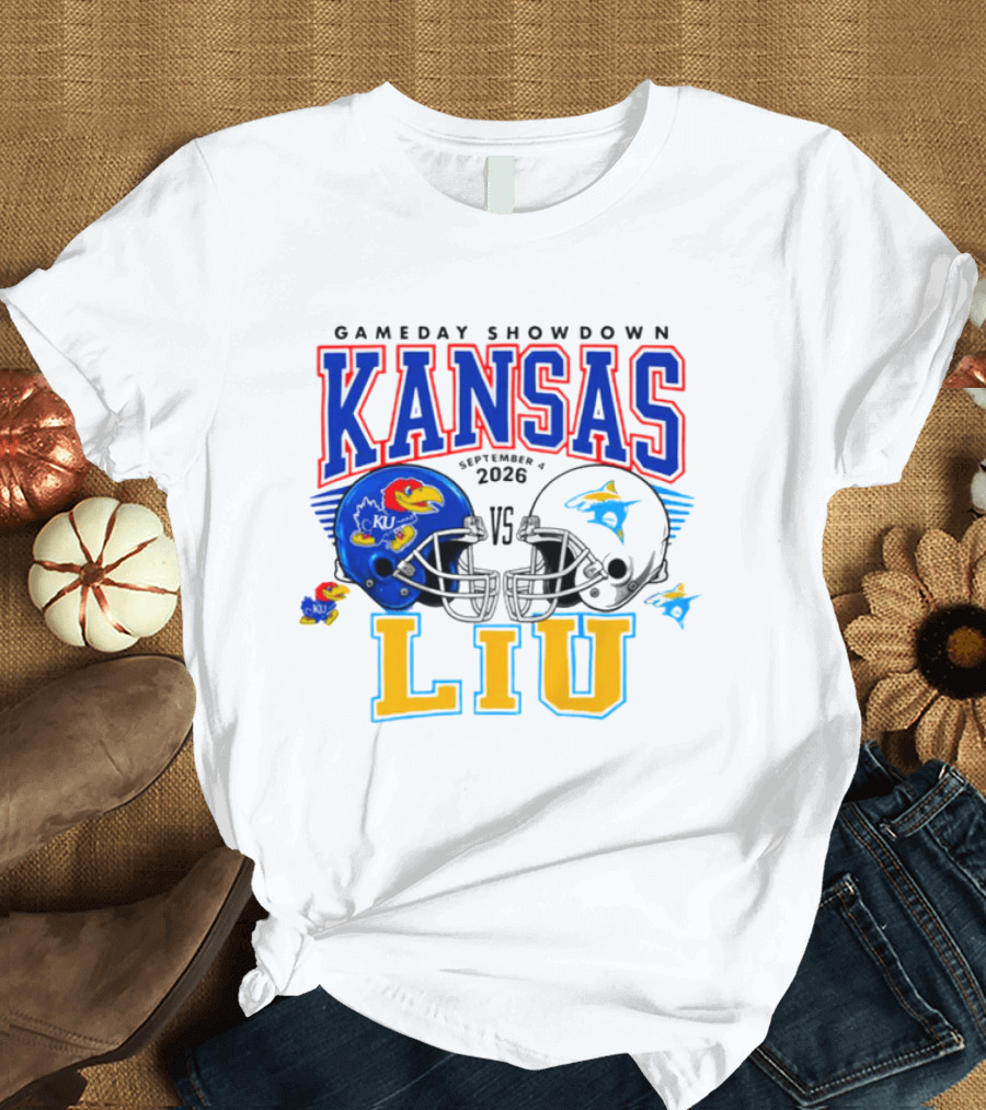 Kansas Vs LIU Gameday Showdown September 2026 T-Shirt
