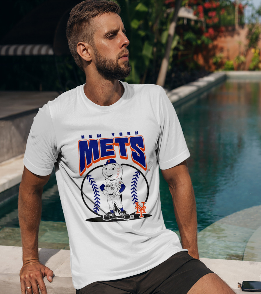 New York Mets Mr. Met Baseball 2026 Mania MLB Team Spirit T-Shirt