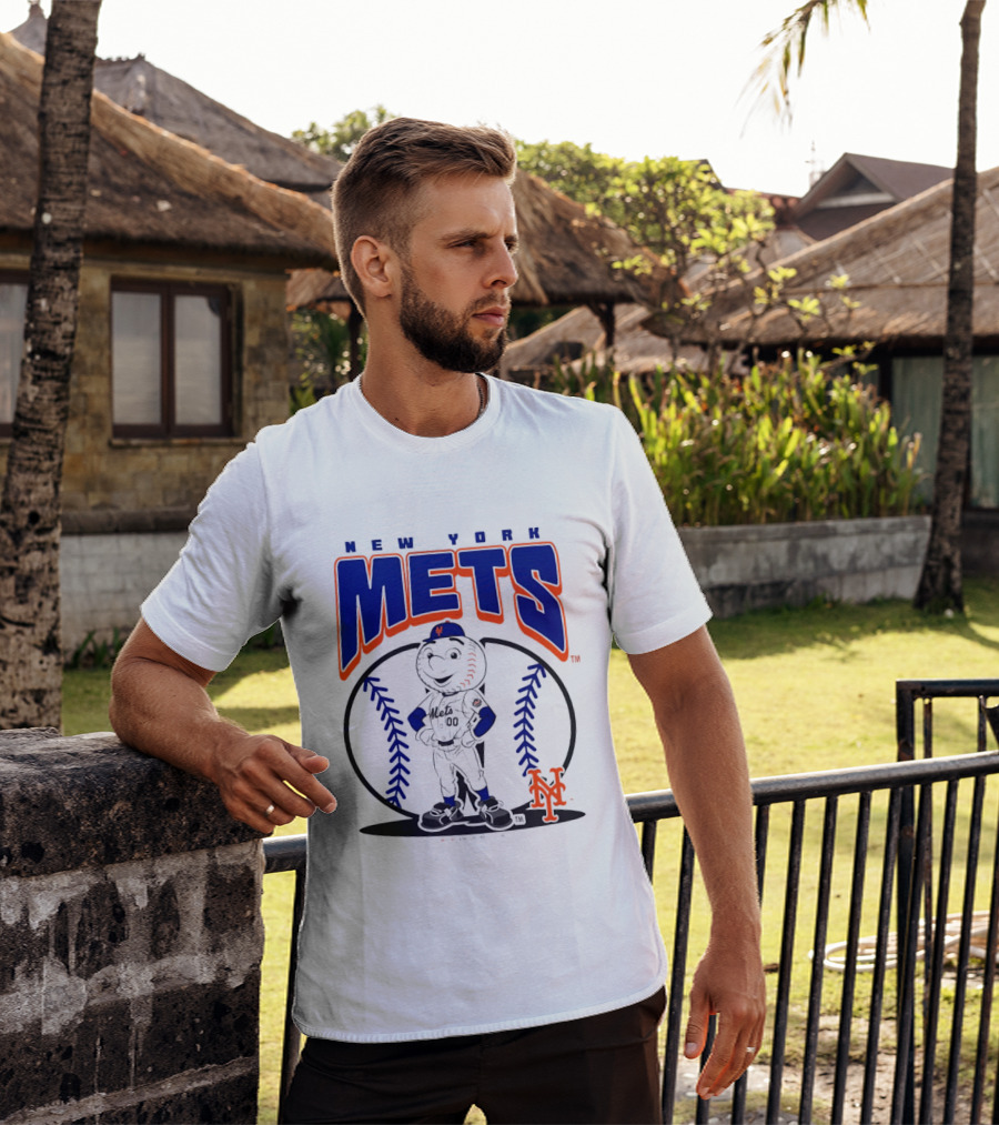 New York Mets Mr. Met Baseball 2026 Mania MLB Team Spirit T-Shirt