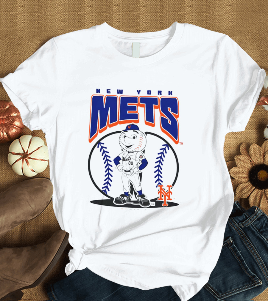 New York Mets Mr. Met Baseball 2026 Mania MLB Team Spirit T-Shirt