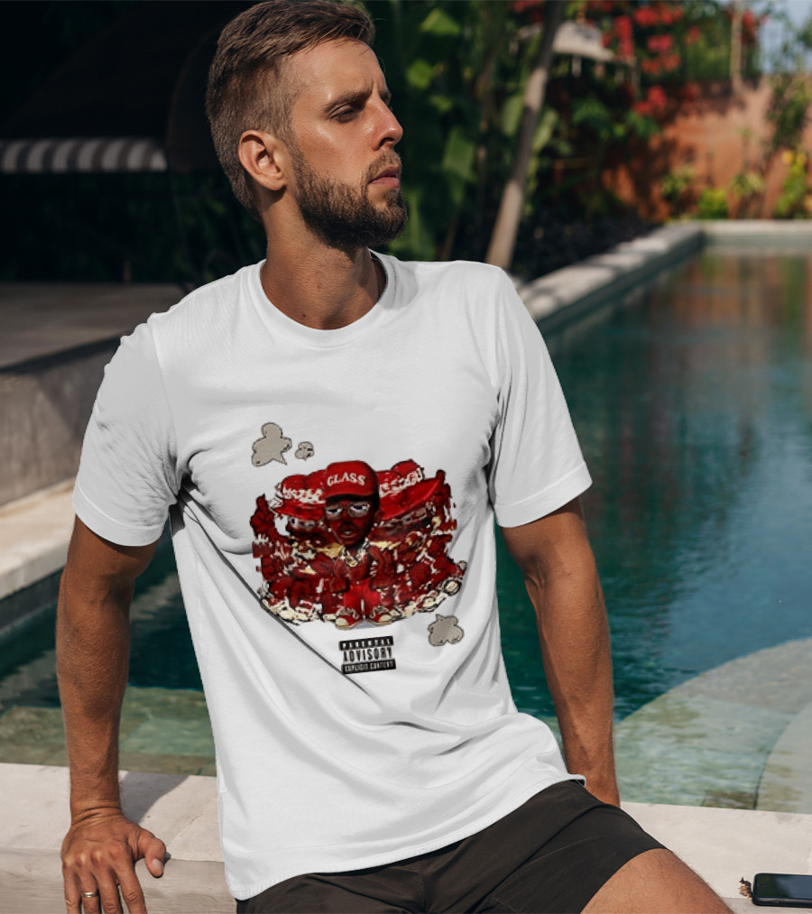 Parental Advisory Explicit Content Tyler The Creator Glass Red Hat T-Shirt