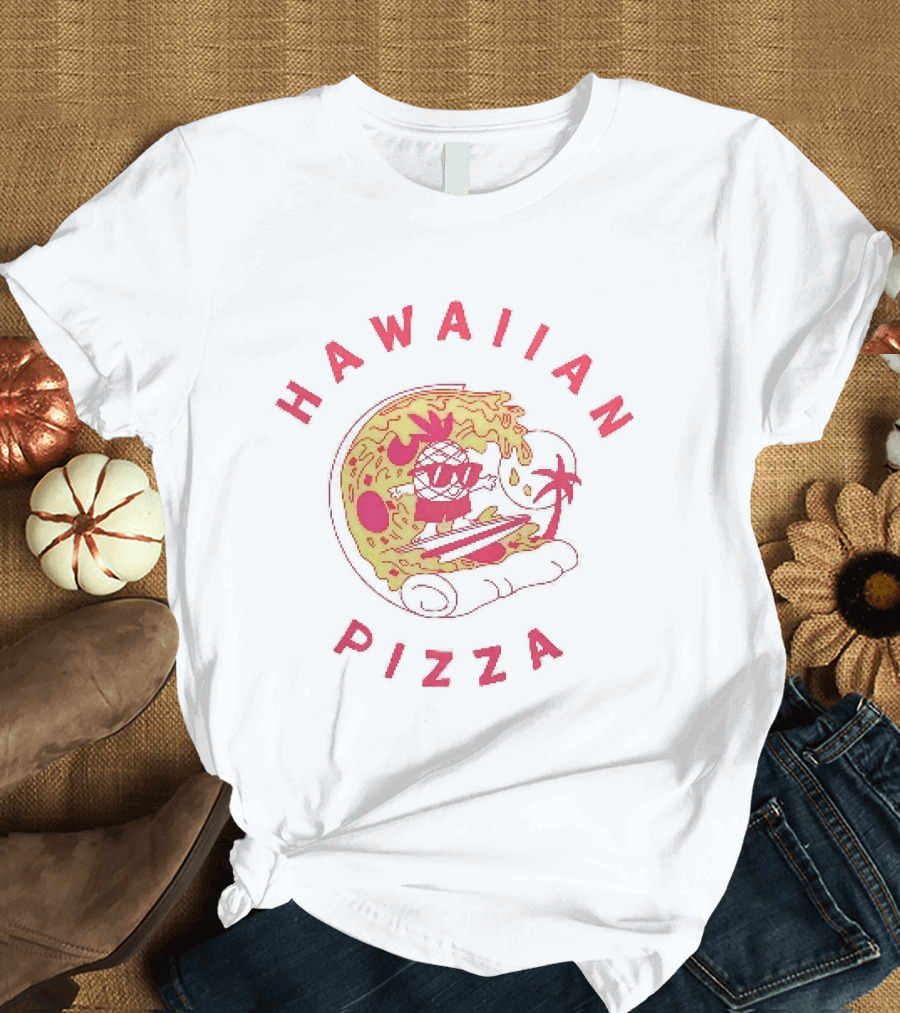 Hawaiian Pizza Surfing Pineapple Fun Adventure T-Shirt