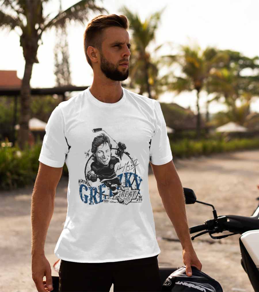 Wayne Gretzky Los Angeles Kings Bruce Stark Collection Wave 99 Hockey 1992 Edition T-Shirt