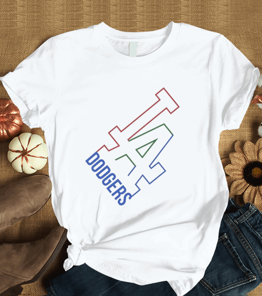 Los Angeles Dodgers White Collar LA T-Shirt