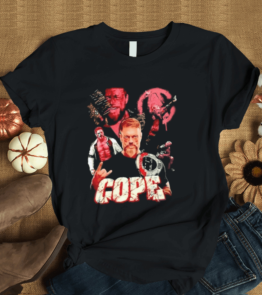 Adam Copeland Wrestling Pose Cope AEW Iconic Red T-Shirt