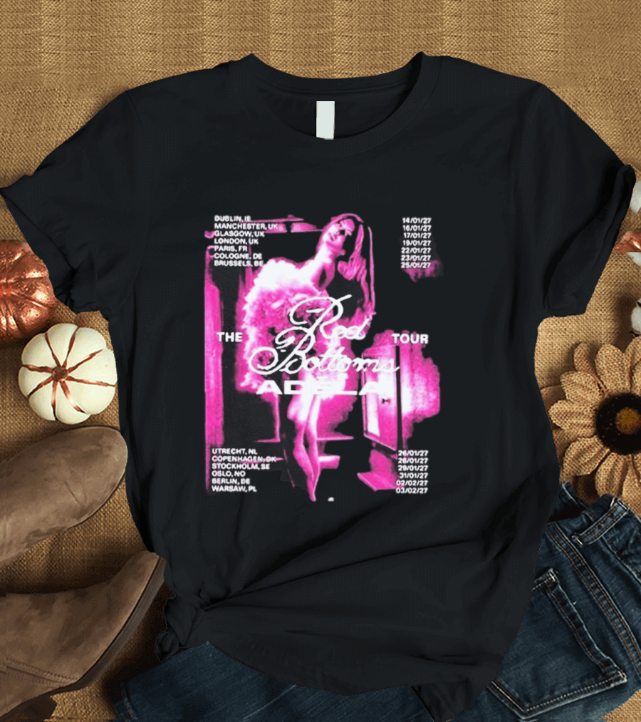 Adela Jergova The Red Bottoms Europe Tour 2026 Dates And Cities T-Shirt