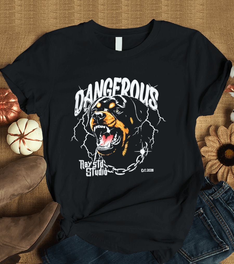 Dangerous Rottweiler Ray Etl Studio Est 2026 T-Shirt
