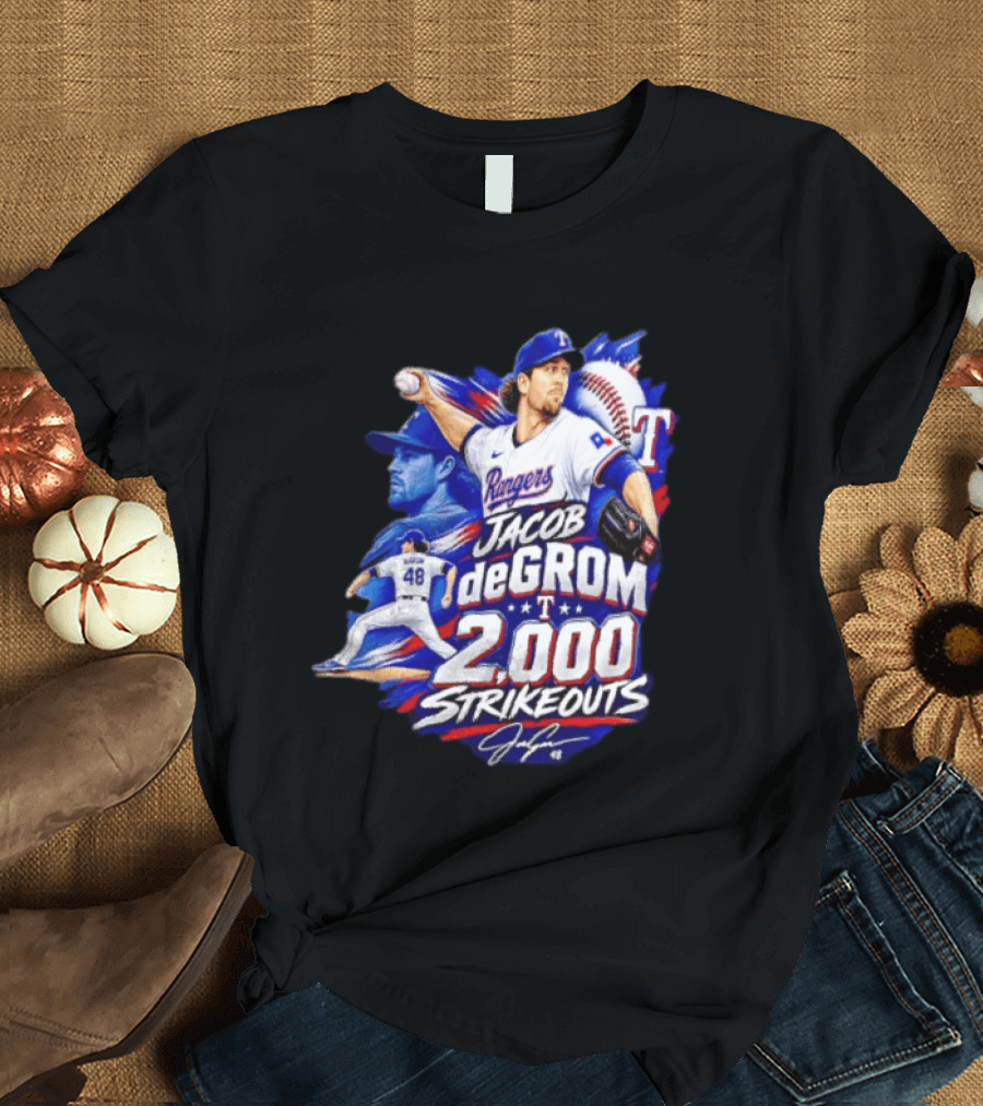 Jacob DeGrom 2 000 Career Strikeouts History Made T-Shirt