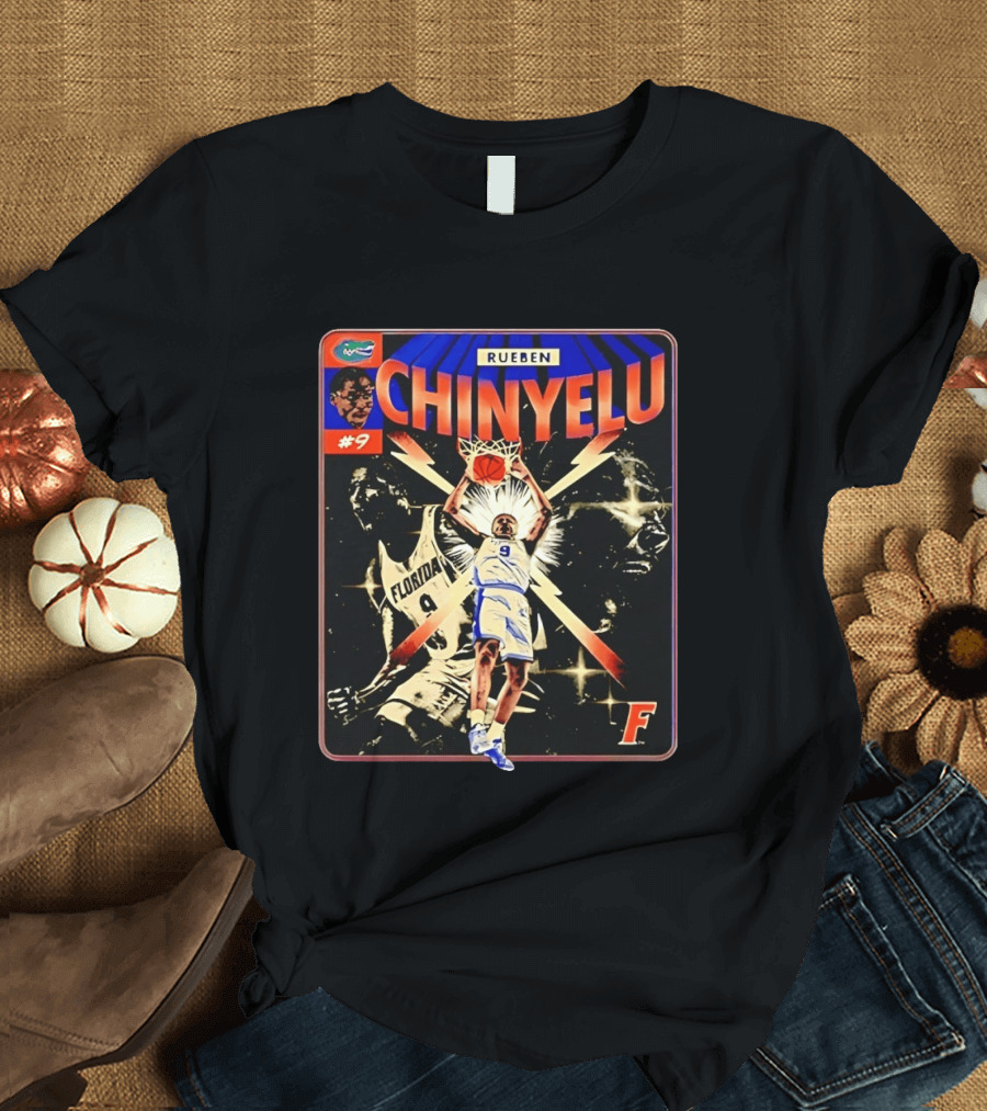 Rueben Chinyelu Florida Gators Basketball #9 NCAA Slam Dunk Star T-Shirt