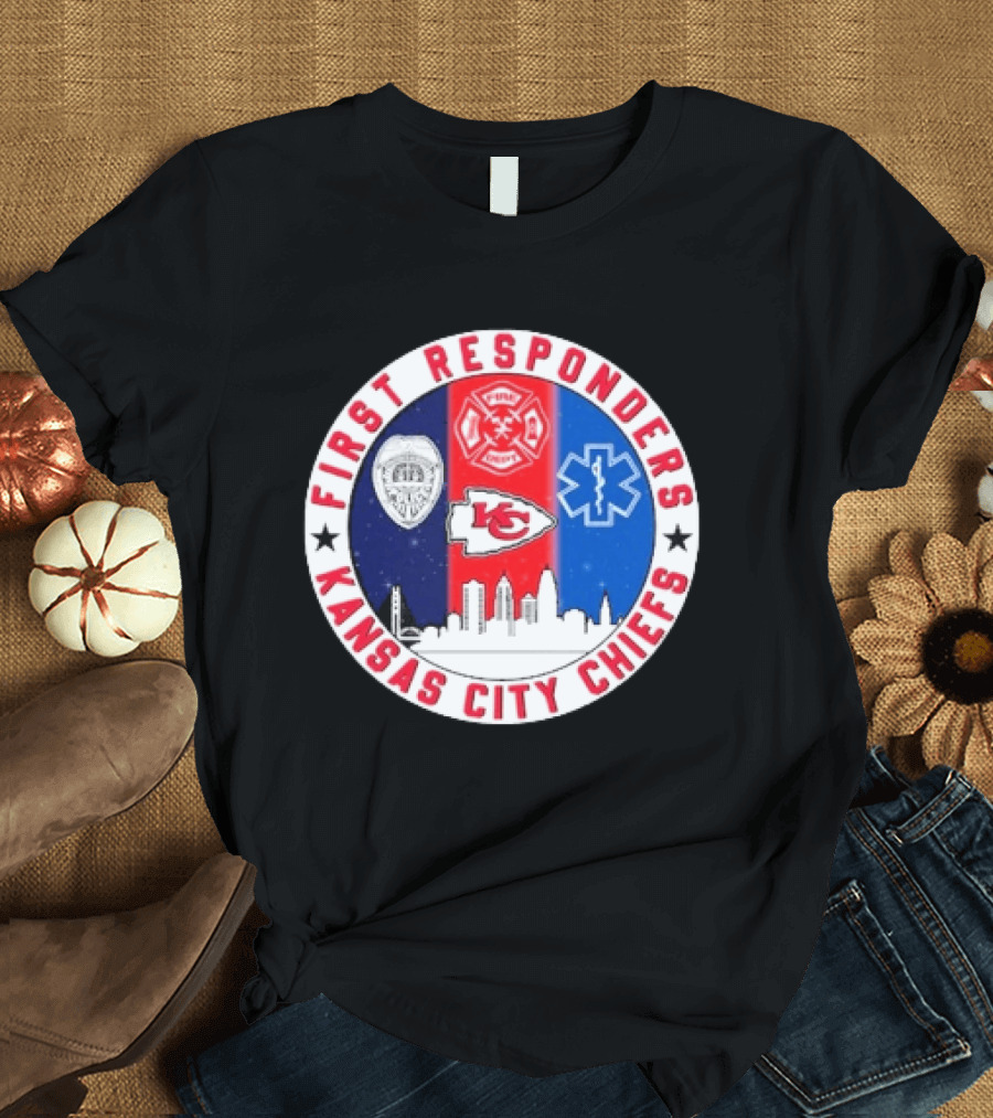 Kansas City Chiefs First Responders 9.11 Never Forget T-Shirt