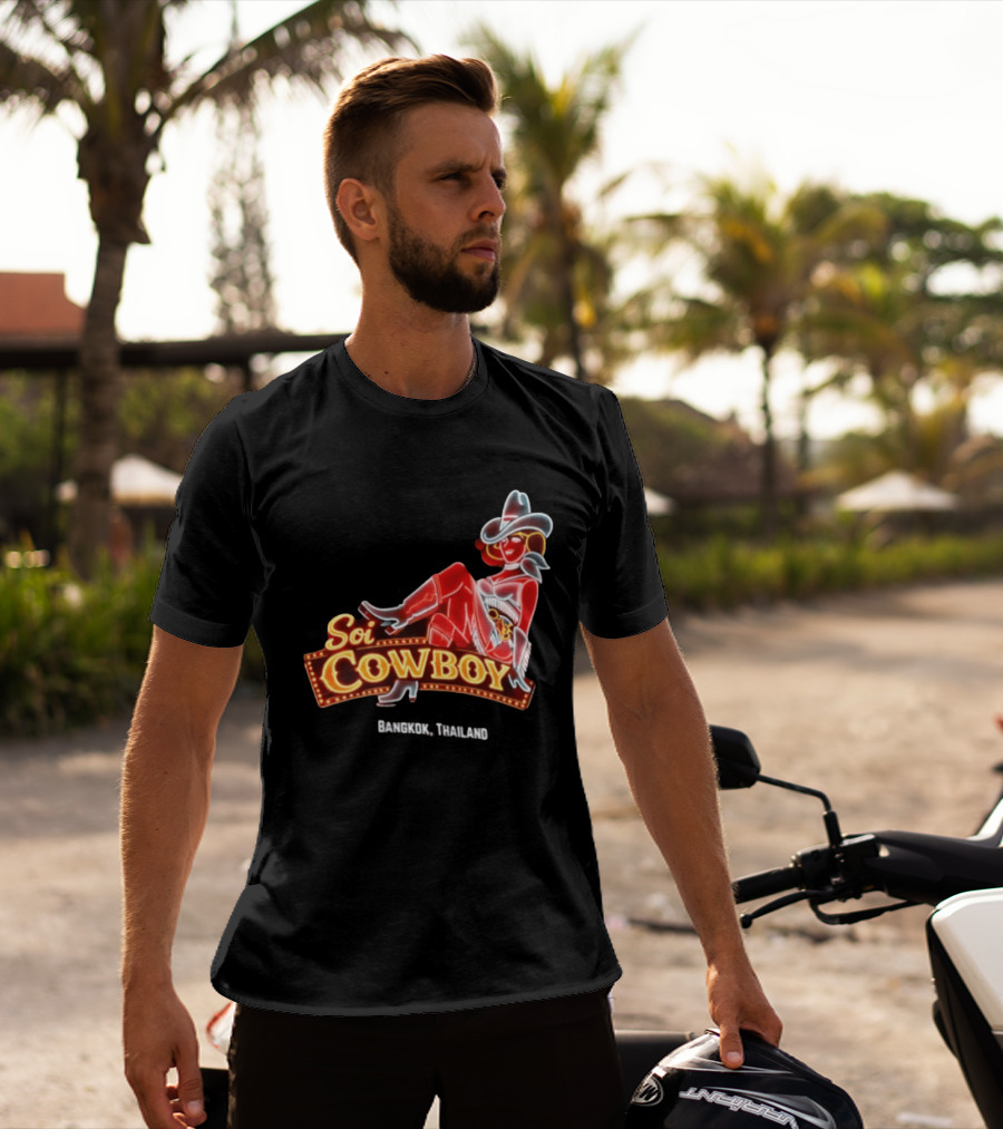 Soi Cowboy Bangkok Thailand Cowgirl Neon Sign T-Shirt