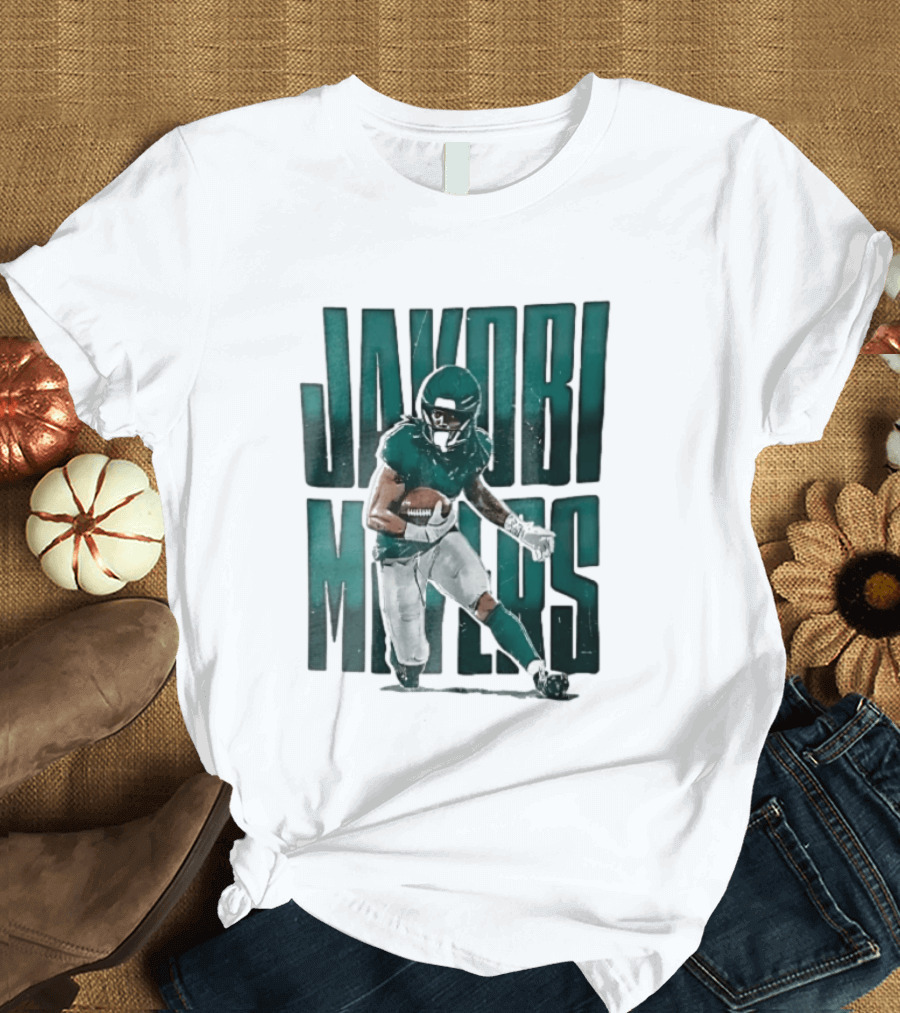 Jakobi Meyers Football Player Carrying Ball Distressed T-Shirt