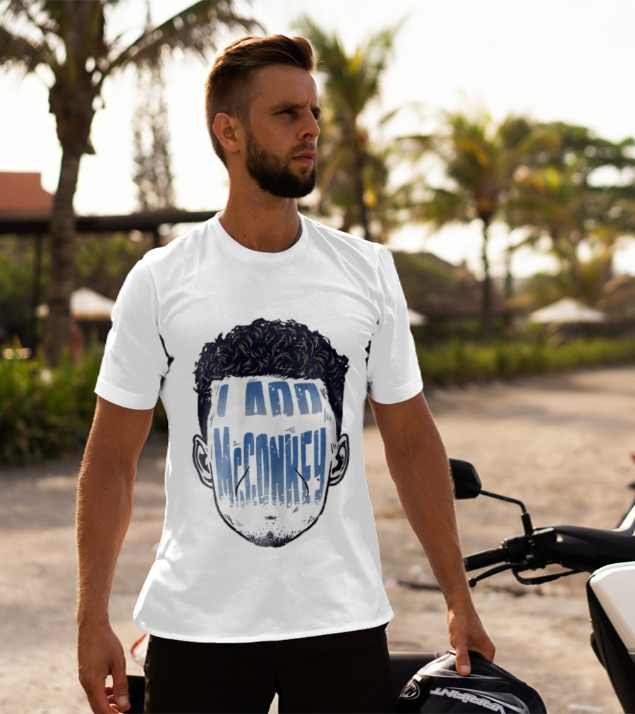 Ladd McConkey Curly Hair Face T-Shirt