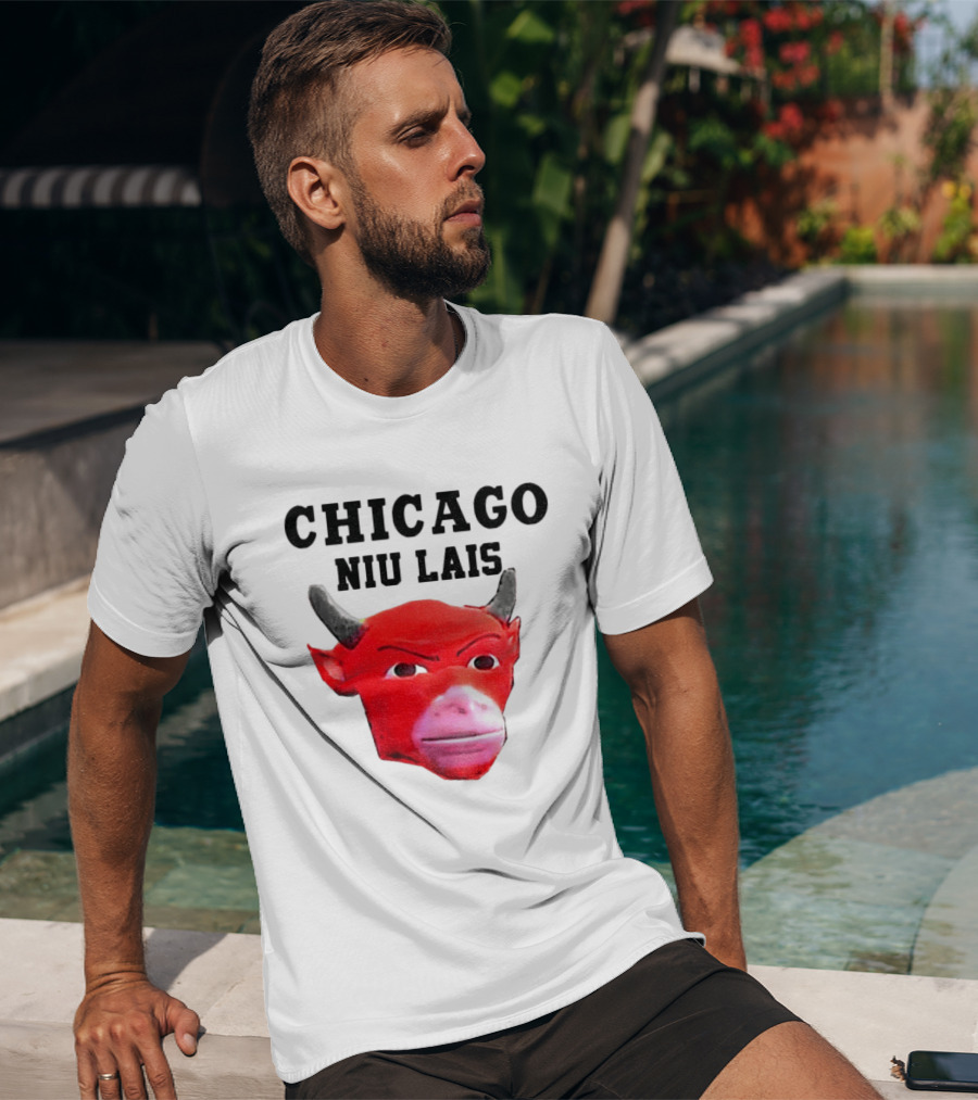 Chicago Bulls Niu Lais Red Bull Head T-Shirt