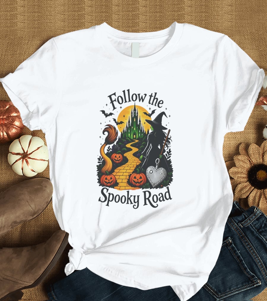 Follow The Spooky Road Wizard Of Oz Halloween Witch 2026 T-Shirt