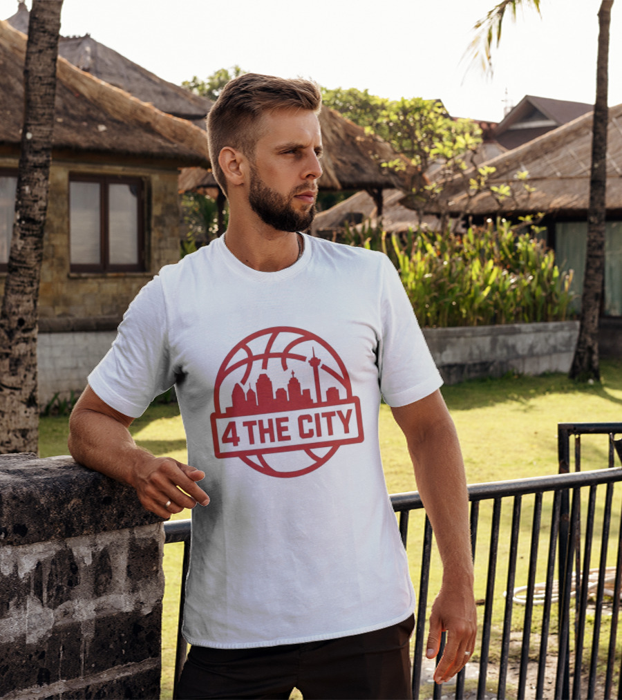 Kingston Flemings Basketball City Skyline 4 The City T-Shirt