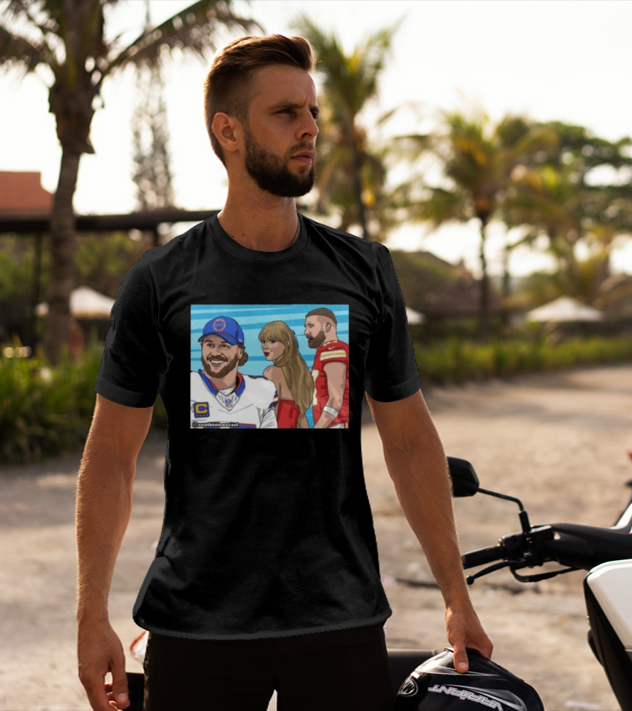 Josh Allen And Taylor With Kelce Stu McCallister सेटअप T-Shirt